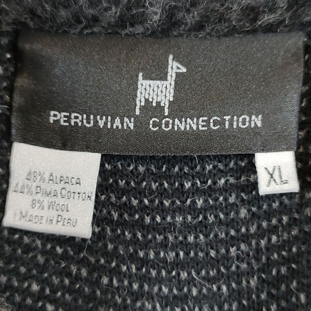 Peruvian Connection Button Down Sweater Jacket Al… - image 2